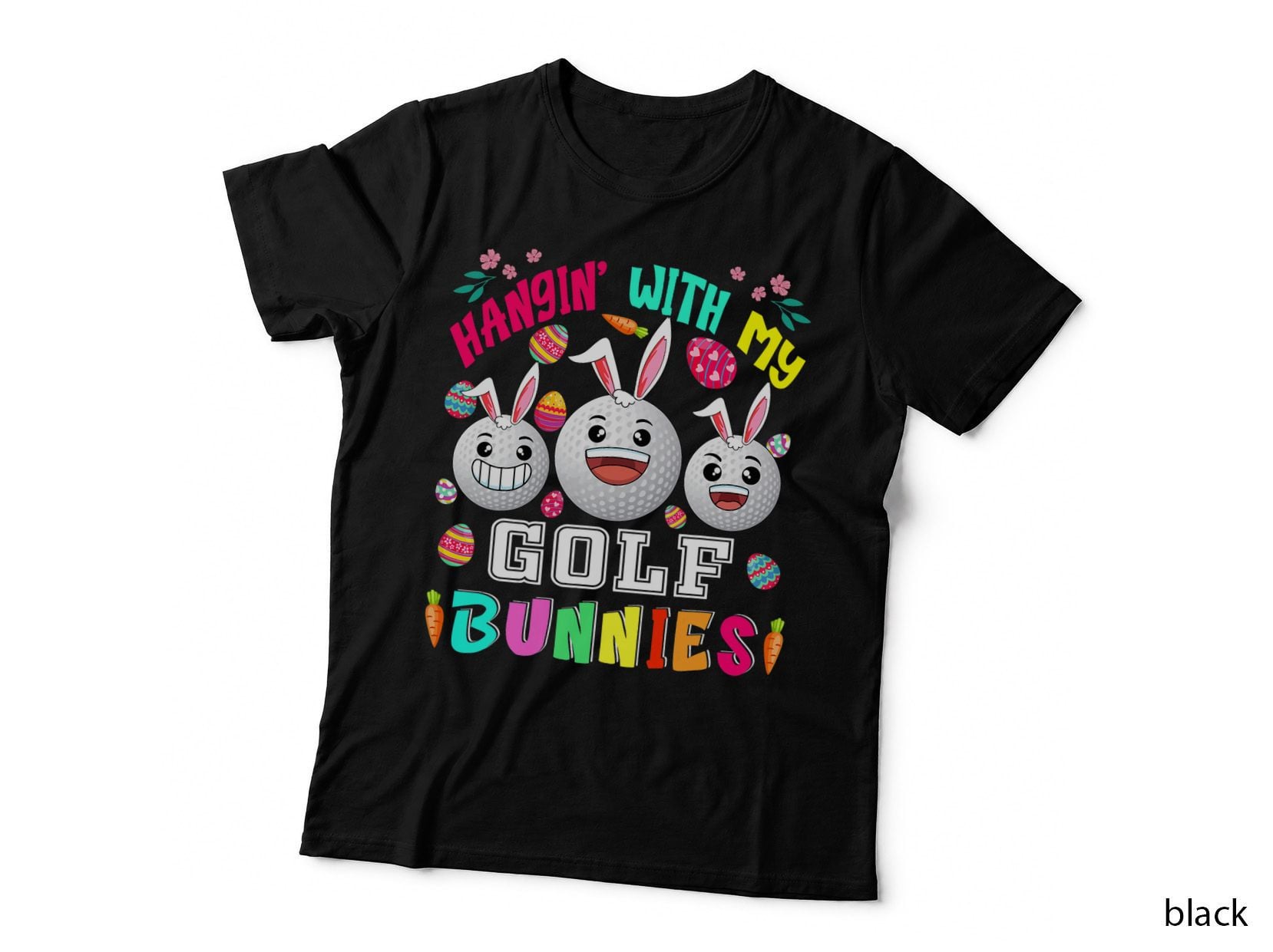 Hangin' with My Golf Bunnies Three Easter Bunny Balls T-Shirt