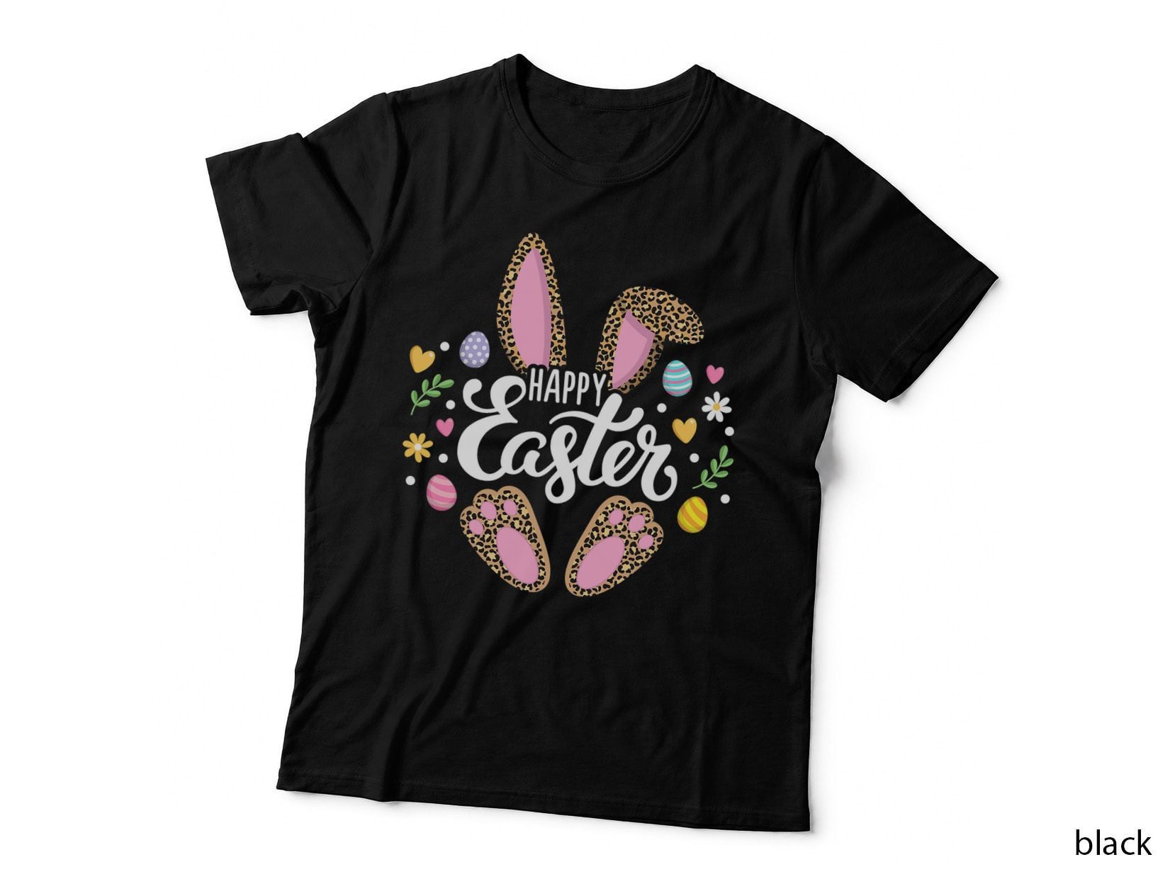 Happy Easter Bunny Leopard Easter Egg Hunt Easter Women Girl T-Shirt