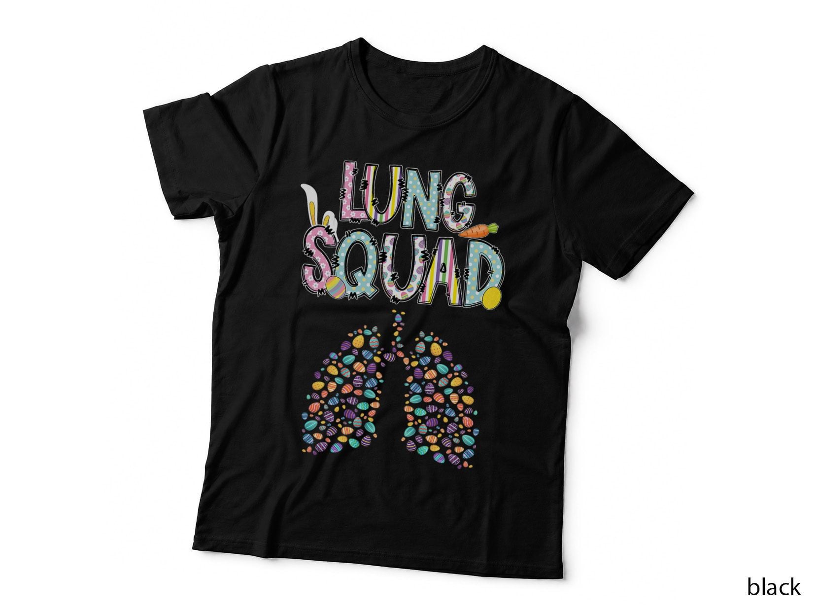 Happy Easter Bunny Lung Squad RT Respiratory Therapist T-Shirt