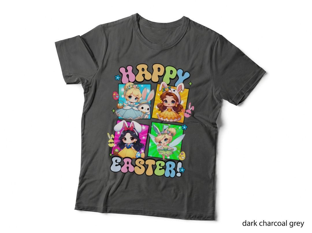 Happy Easter Chibi Princess Bunny Costumes, Kawaii Girls T-Shirt
