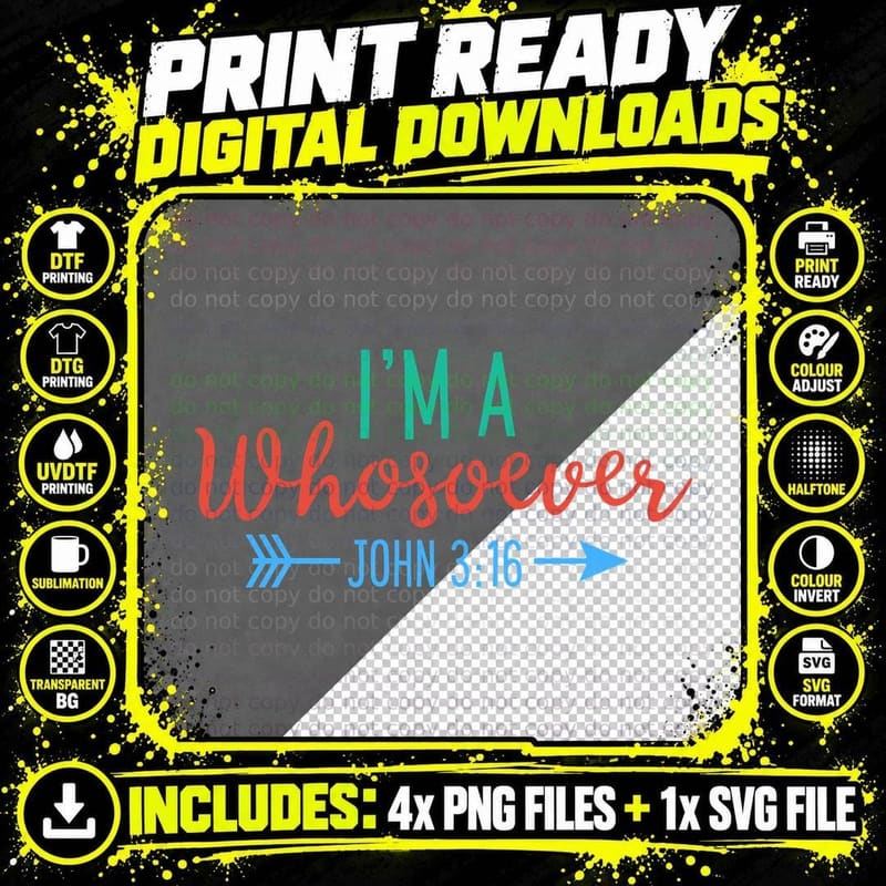 I'm a Whosoever a John 3 16 Religious Text Arrows T-Shirt Png SVG Digital Bundle