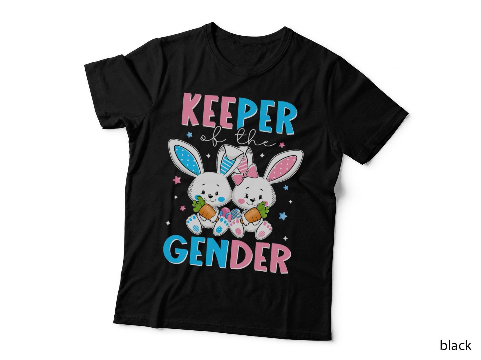 Keeper of the Gender Boy or Girl Easter Bunny Gender Reveal T-Shirt