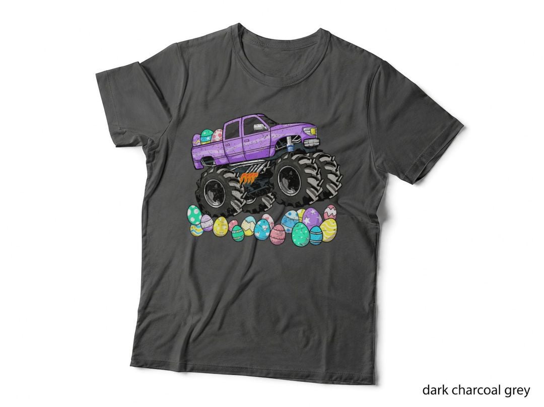 Kids Boys Easter Monster Truck Easter Eggs Toddler T-Shirt