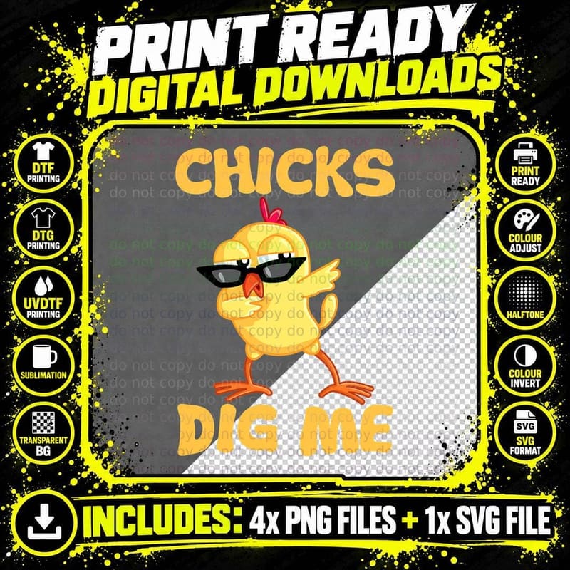 Kids Chicks Dig Me T-Shirt, Easter Chick Design Png SVG Digital Bundle