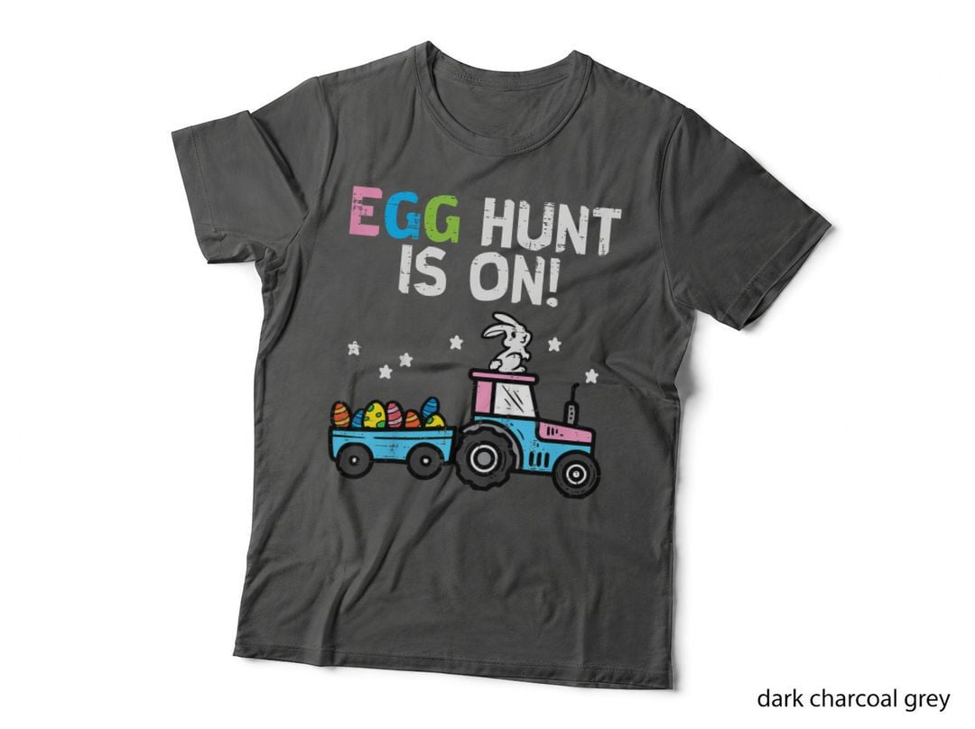 Kids Easter Tractor Bunny Egg Hunt on Farm Truck Toddler Boys T-Shirt