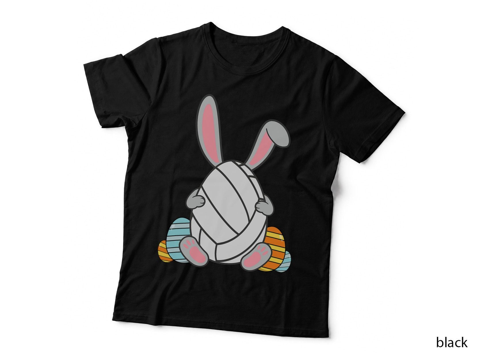 Kids Happy Easter Volleyball Bunny Ears Funny Egg Boys T-Shirt