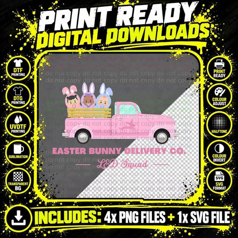 L&d Easter Bunny Labor and Delivery Nurse Life Easter Png SVG Digital Bundle