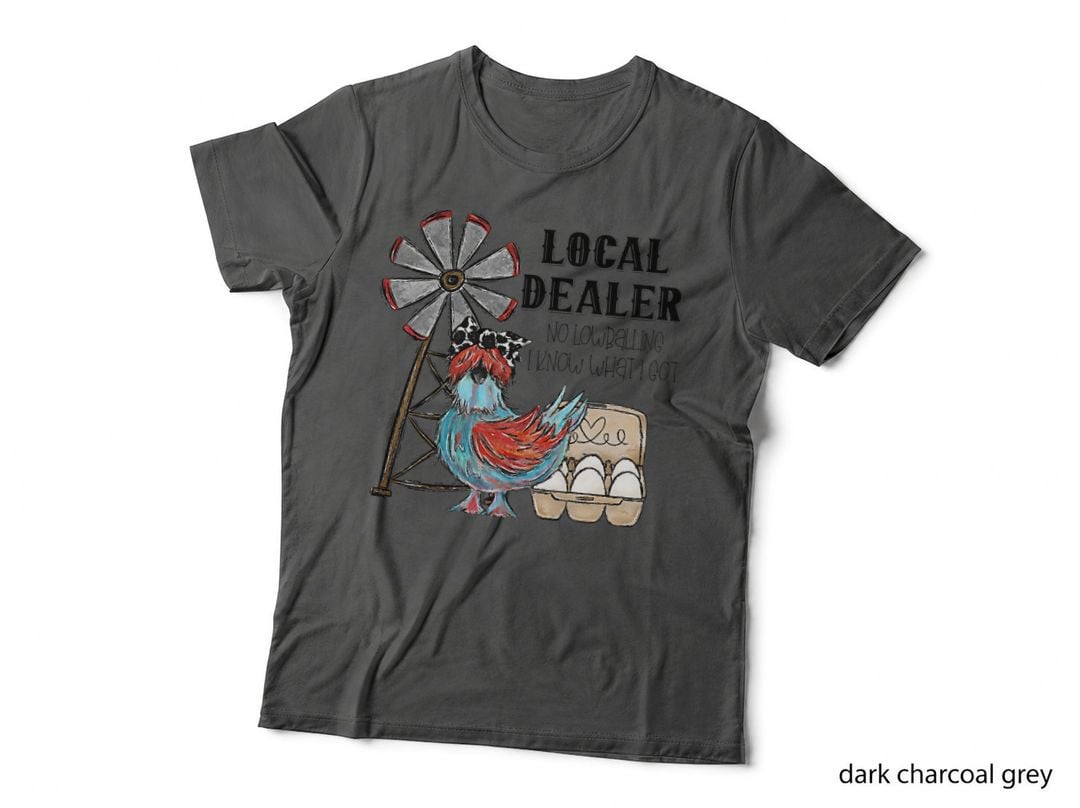 Local Egg Dealer Funny Chicken Easter Day Western Retro T-Shirt
