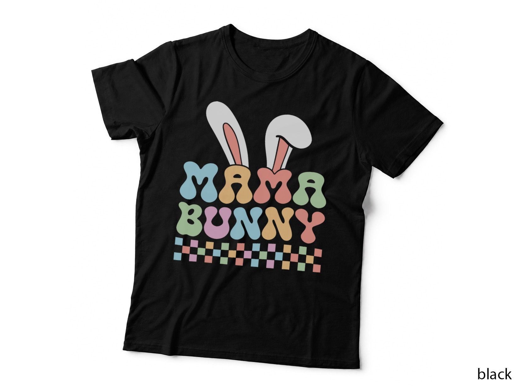 Mama Bunny Shirt Mom Pregnancy Matching Family Easter T-Shirt