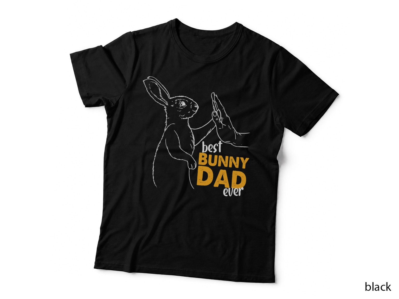 Mens Best Bunny Dad Ever Rabbit Daddy Bunny Father Mens Bunny T-Shirt
