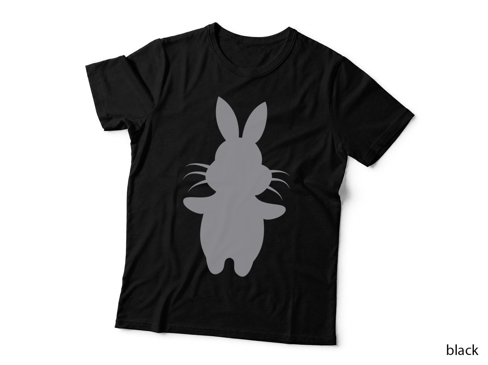 Minimalist Rabbit Silhouette Easter T-Shirt, Easter Graphic Tee