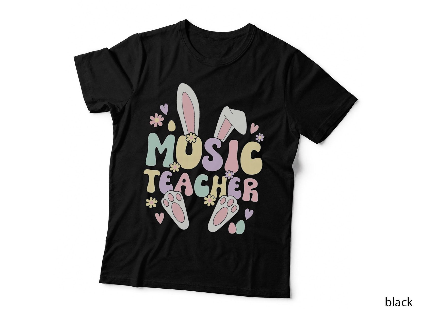 Music Teacher Easter Bunny Music Teaching Easter Day T-Shirt