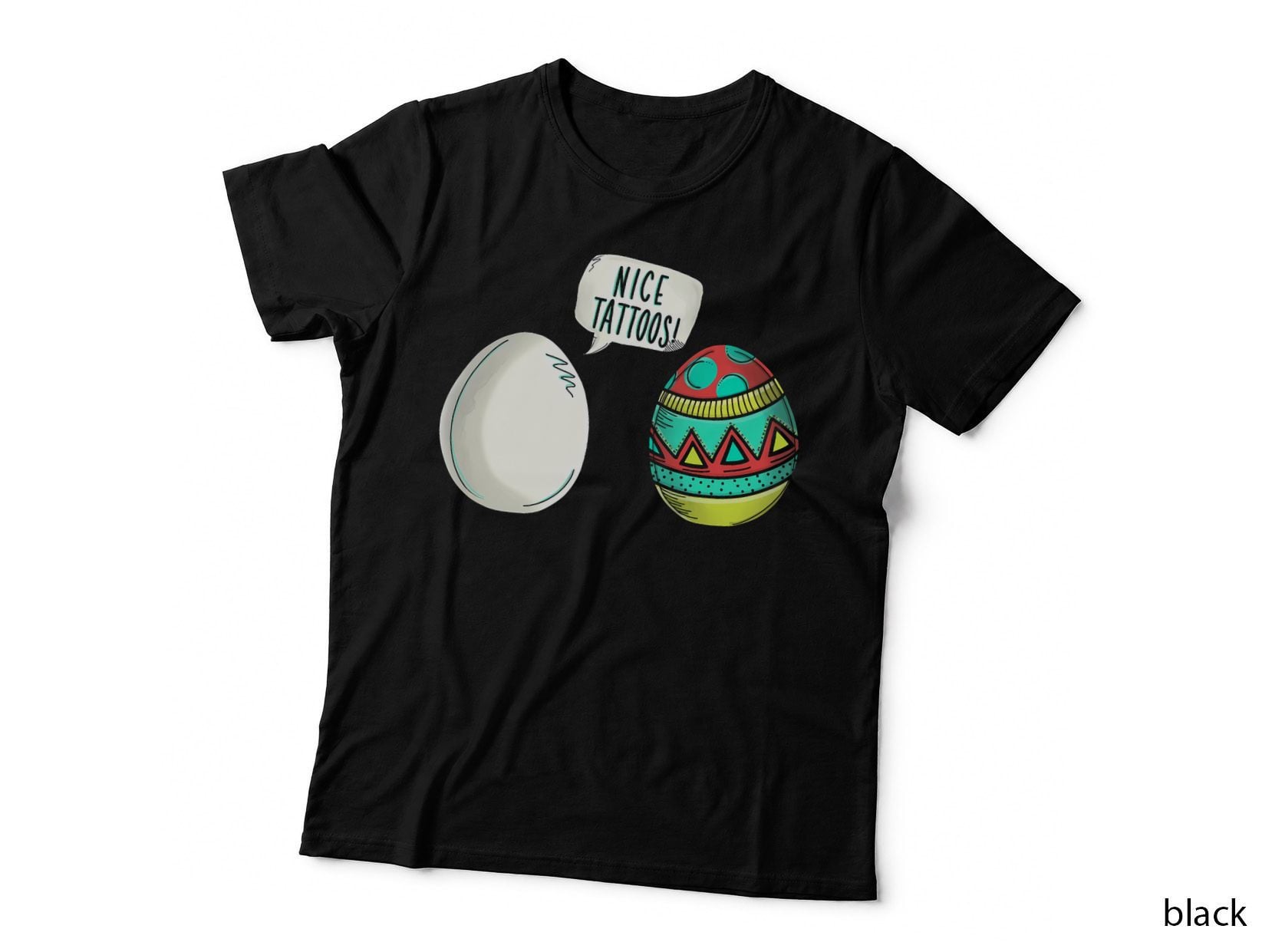 Nice Tattoos Easter Egg Cute Bunny Rabbit Women Kids Funny T-Shirt