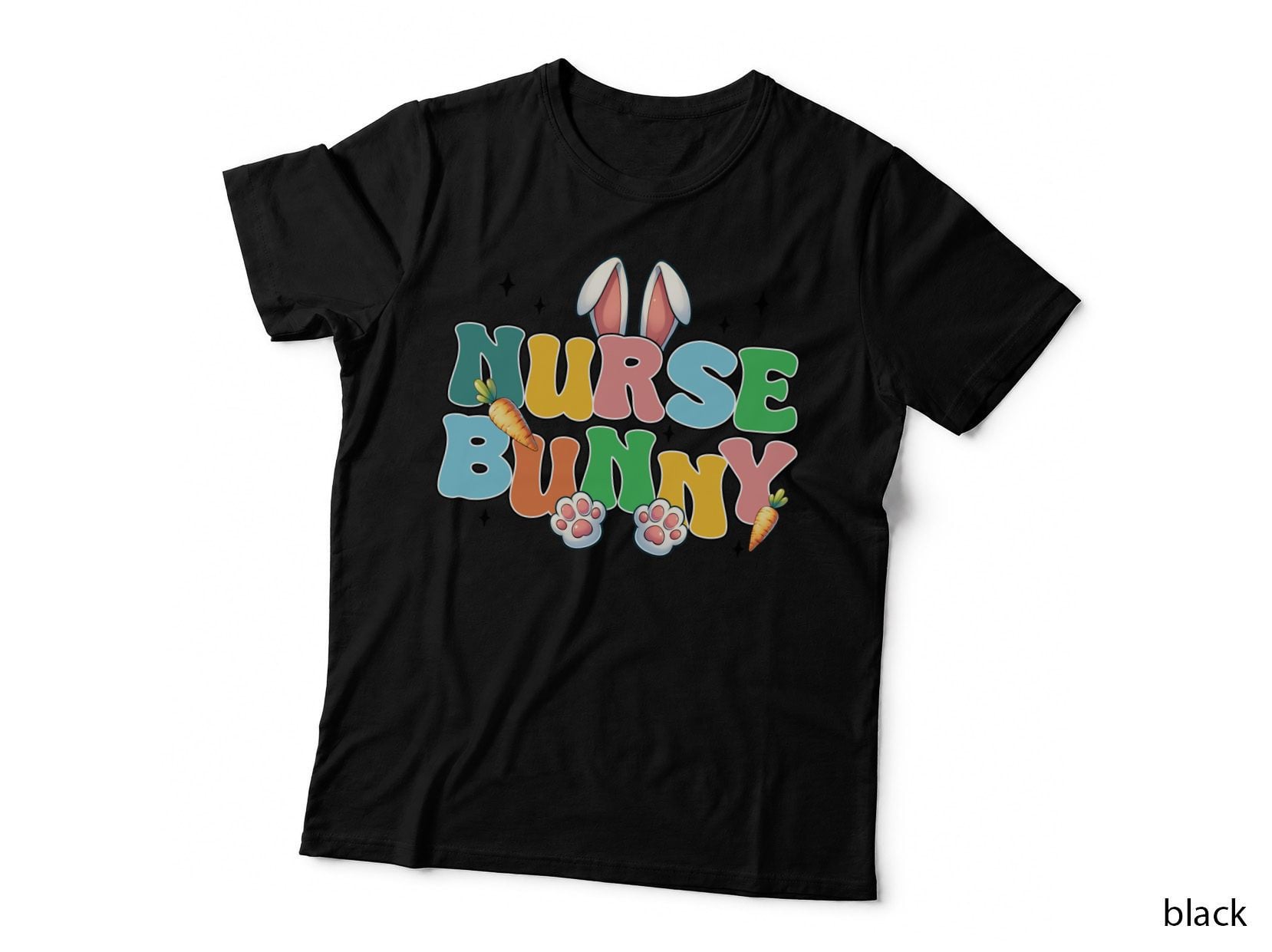 Nurse Bunny Nurse T-Shirt, Bunny-Themed T-Shirt with Colorful Graphic Tee