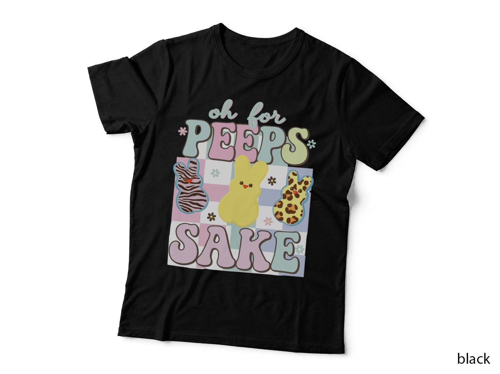 Oh for Peeps Sake Easter T-Shirt, Easter-Themed Peeps Bunnies Graphic Tee