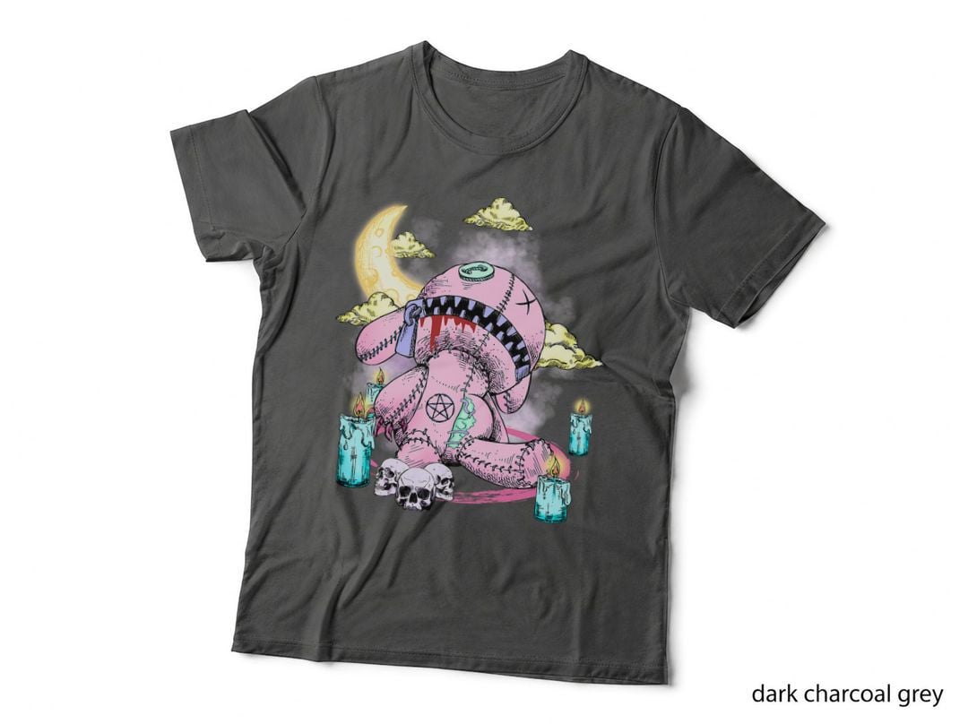 Pink Goth Bunny Gothic Easter Rabbit T-Shirt