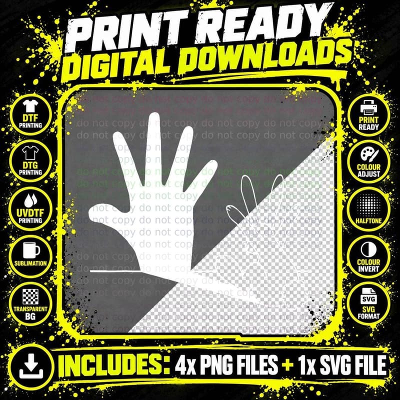 Rabbit Hand Shadow Funny Life Jokes Funny Rabbit Bunny Png SVG Digital Bundle