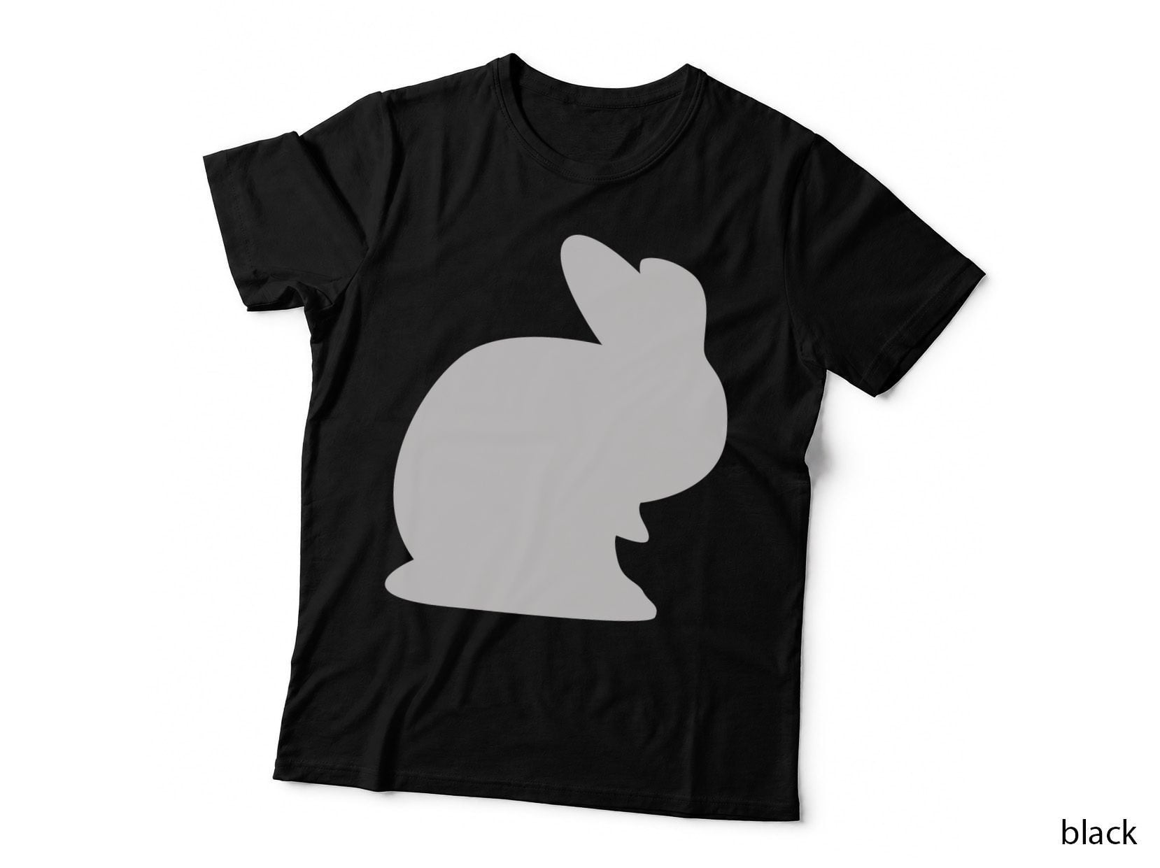 Rabbit Silhouette Easter Design T-Shirt, Easter Graphic Tee, Cute Easter Shirt