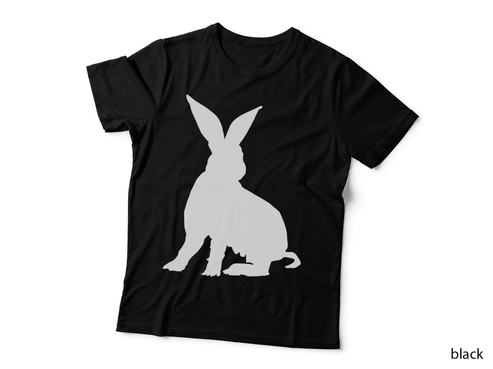 Rabbit Silhouette Sitting Easter T-Shirt, Easter Graphic Tee, Cute Easter Shirt