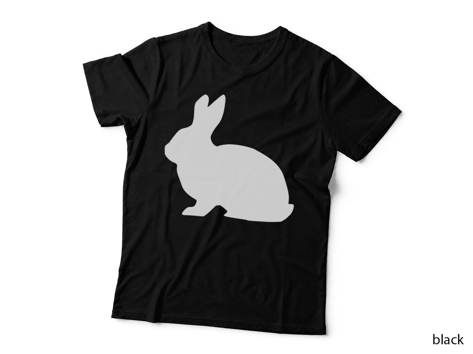 Rabbit Silhouette Sitting Easter T-Shirt, Easter Graphic Tee, Easter Lover Shirt