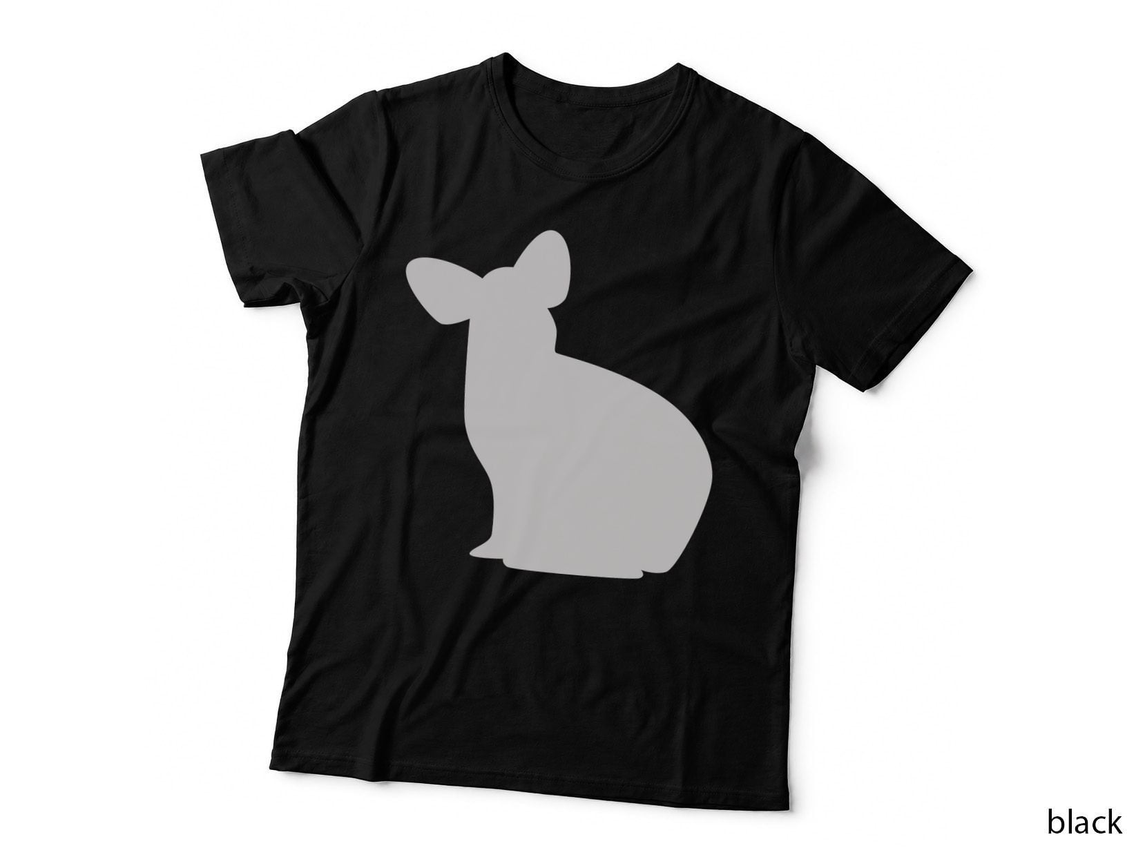 Silhouette of a Rabbit Sitting Easter T-Shirt, Easter Graphic Tee