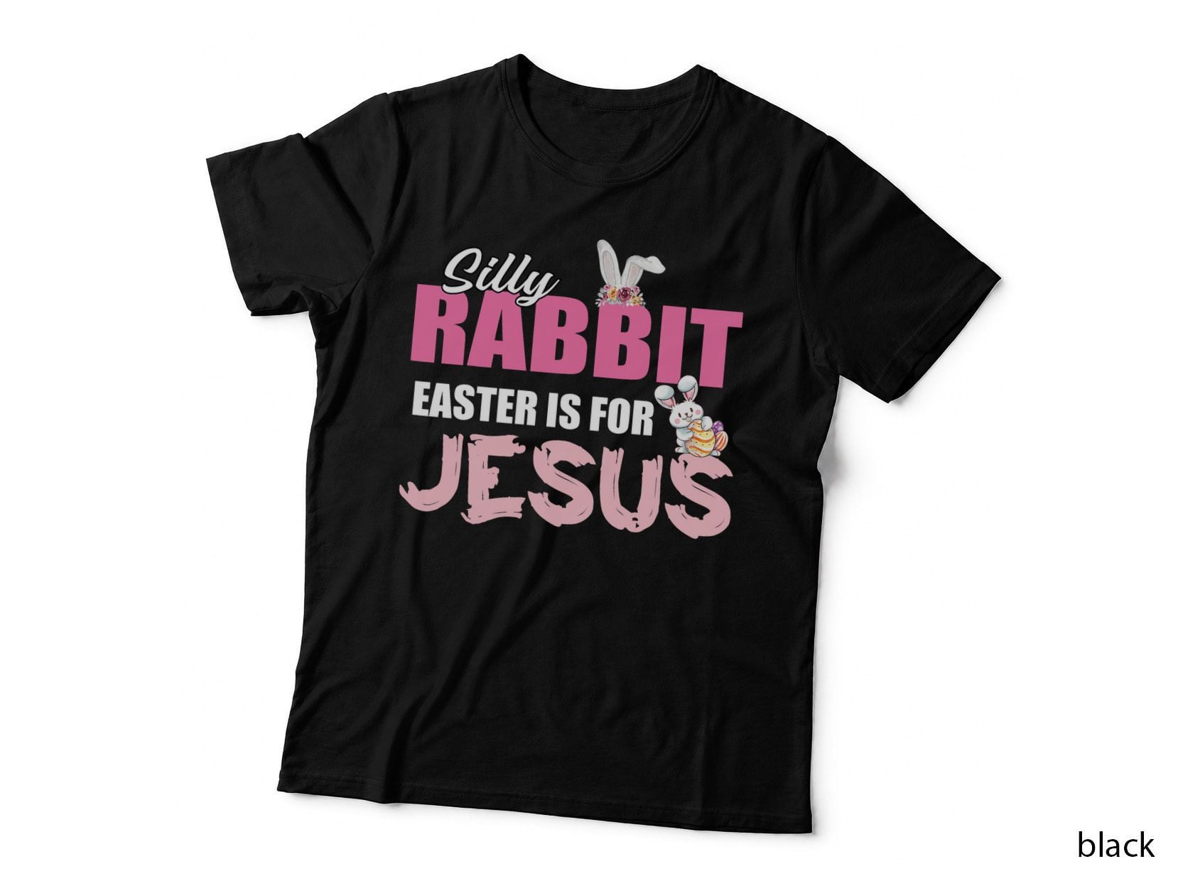 Silly Rabbit Easter Is for Jesus Retro Vintage Easter Day T-Shirt