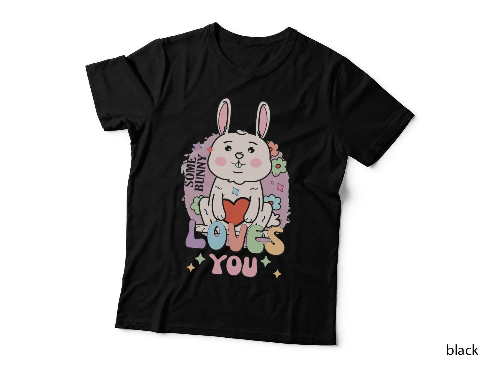 Some Bunny Loves You Easter T-Shirt, Adorable Bunny Holding Heart Graphic Tee