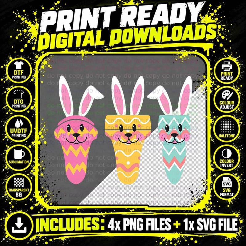 Sonographer Eggcellent Easter Bunny Ultrasound Tech Png SVG Digital Bundle