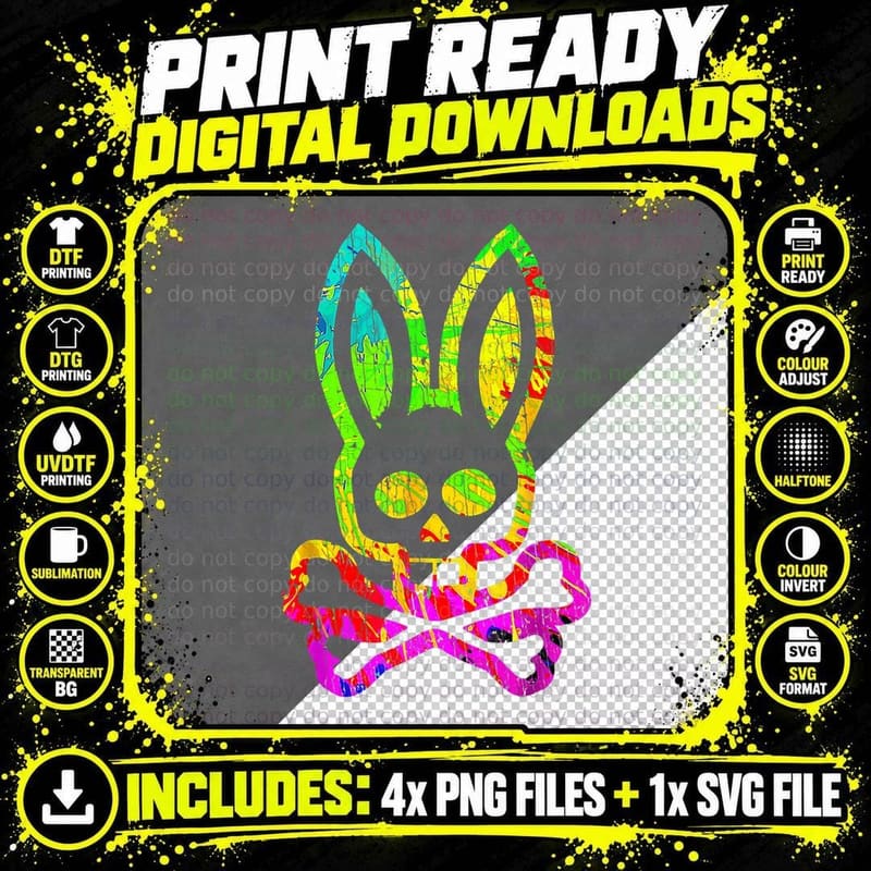 Tie Dye Easter Bunny T-Shirt, Happy Easter Day Png SVG Digital Bundle