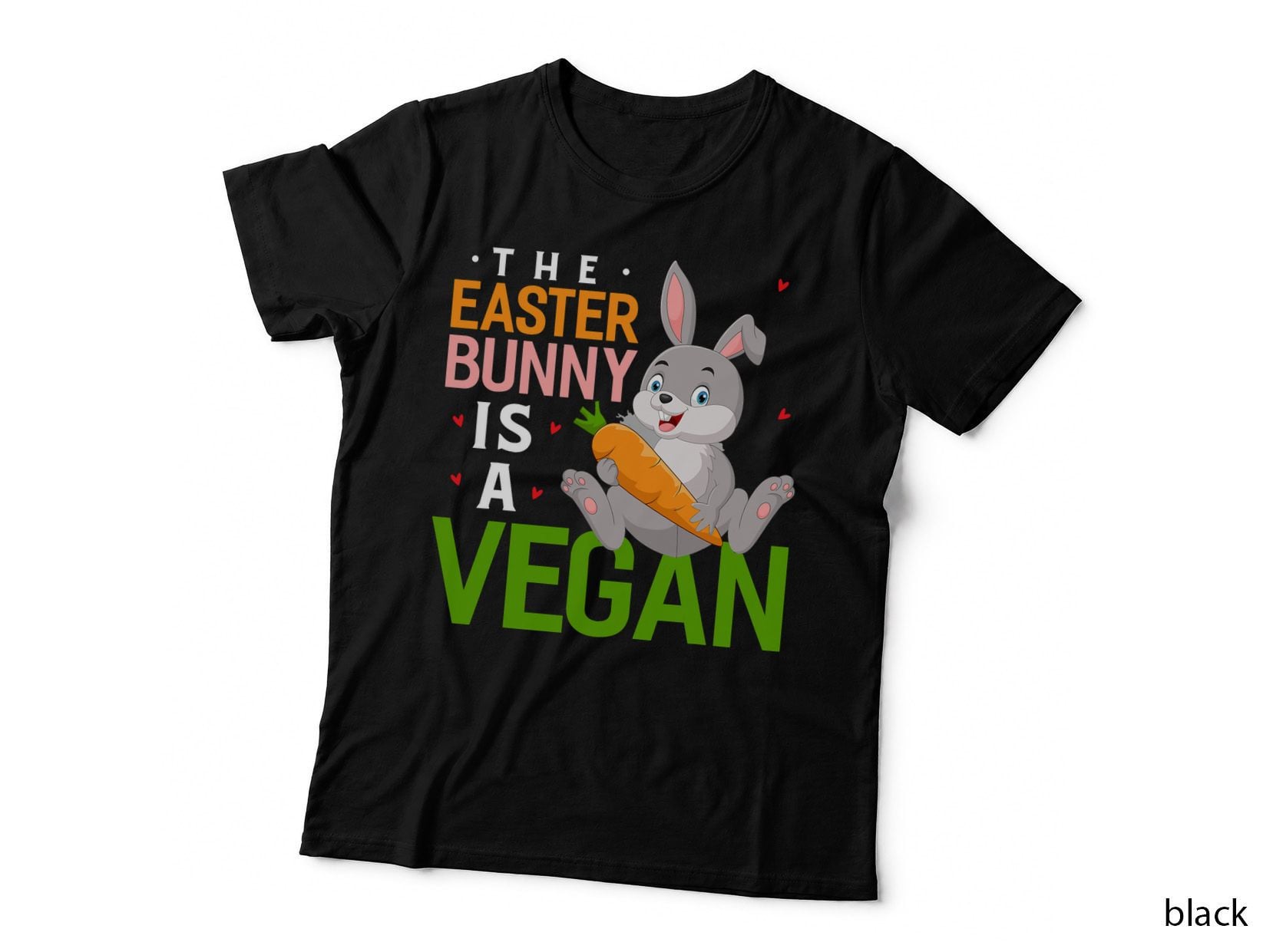 Vegan Easter Bunny T-Shirt, Easter Bunny Design, Easter Apparel