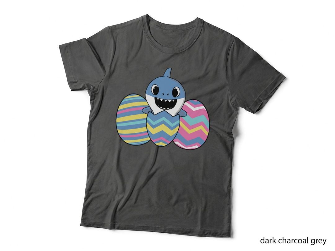 Easter Shirts for Kids Boys Girls Shark Shirt Easter Eggs T-Shirt