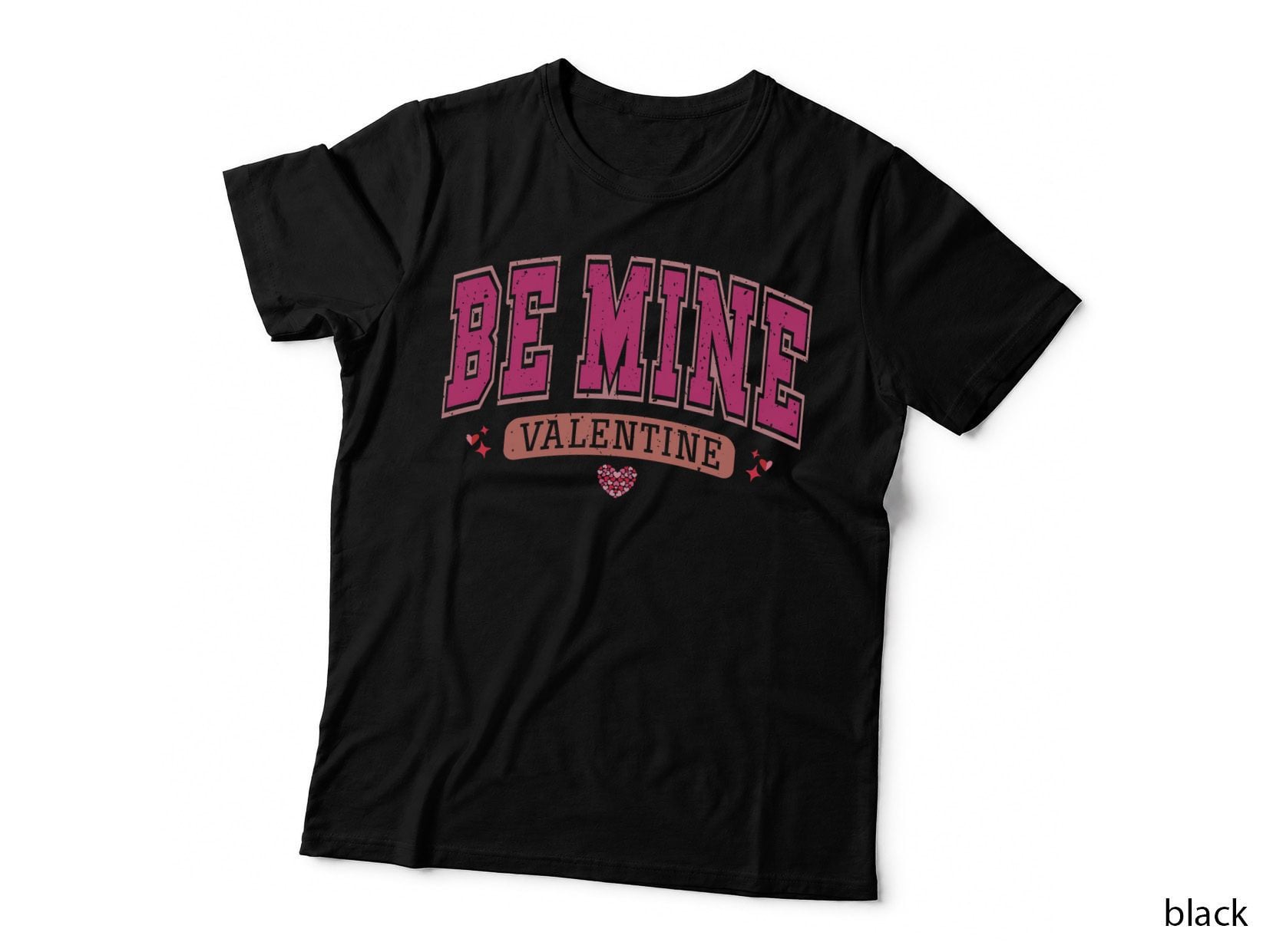 Be Mine Valentine Pink Ombre Heart Shape Romantic T-Shirt