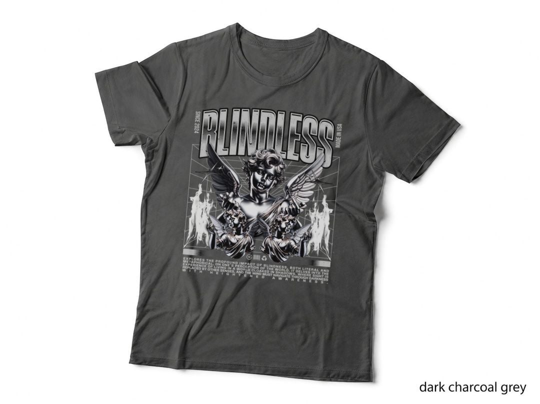 Blindness Classical Angel Cherub Warrior Ethereal Edgy Artwork T-Shirt