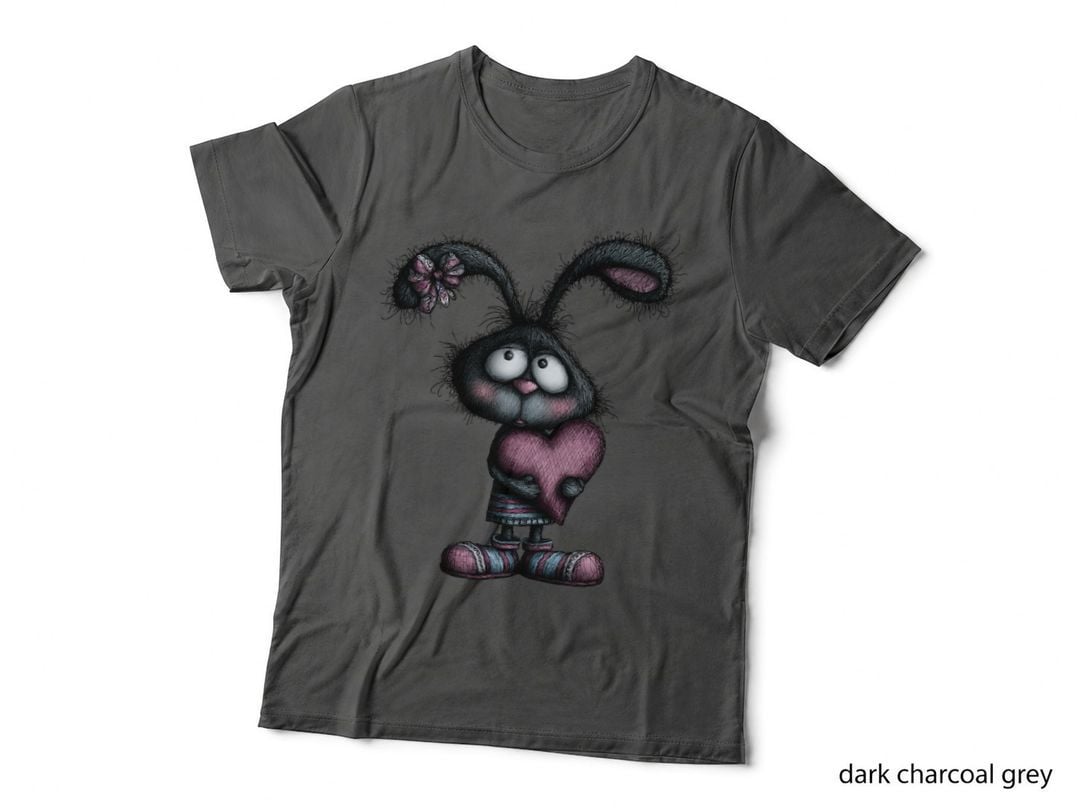 Creature Rabbit Pink Heart Cute T-Shirt