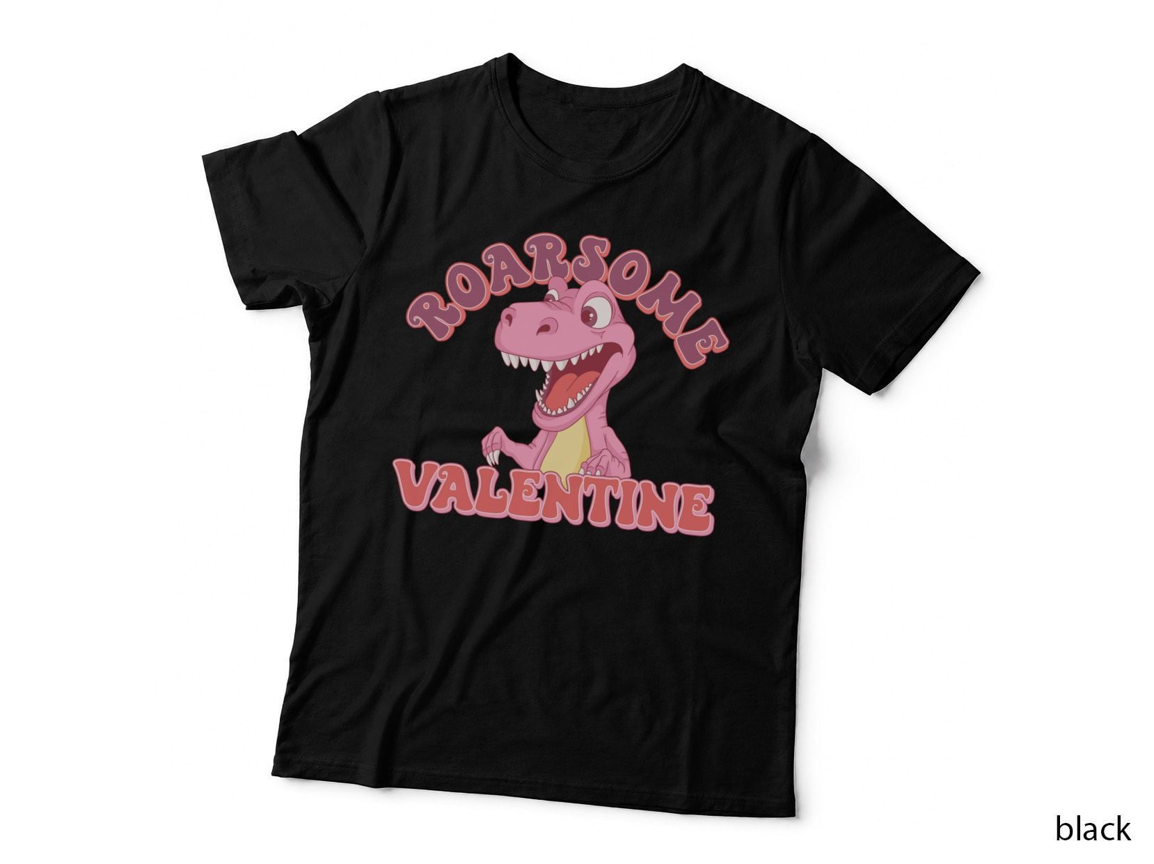 Dinosaur Valentine Pink T-Rex Heart Playful Whimsy T-Shirt