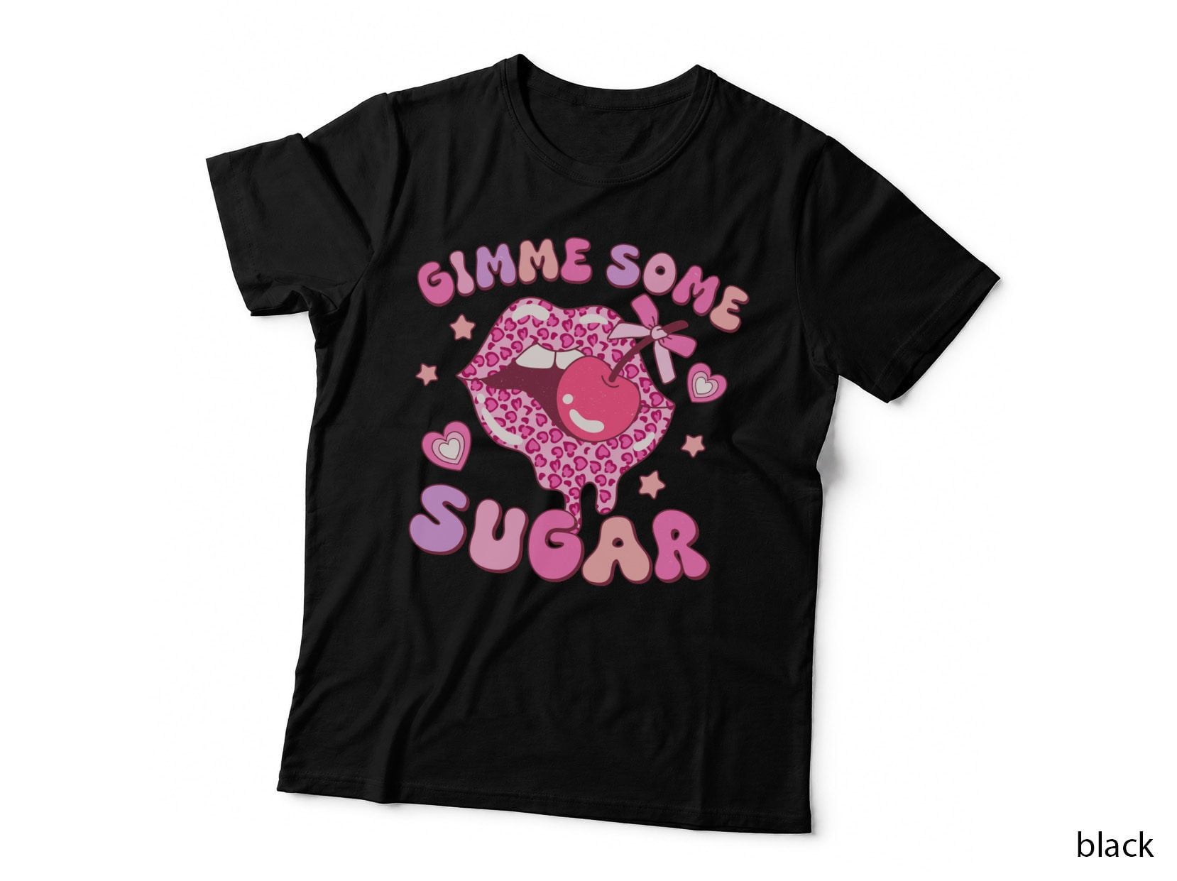 Gimme Some Sugar T-Shirt, Funny Valentines Kiss Slogan, Couples Gift