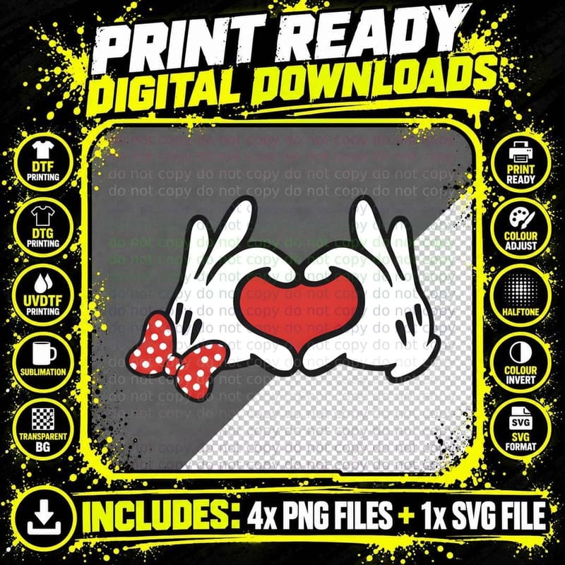 Hands White Holding Red Heart T-Shirt Png SVG Digital Bundle