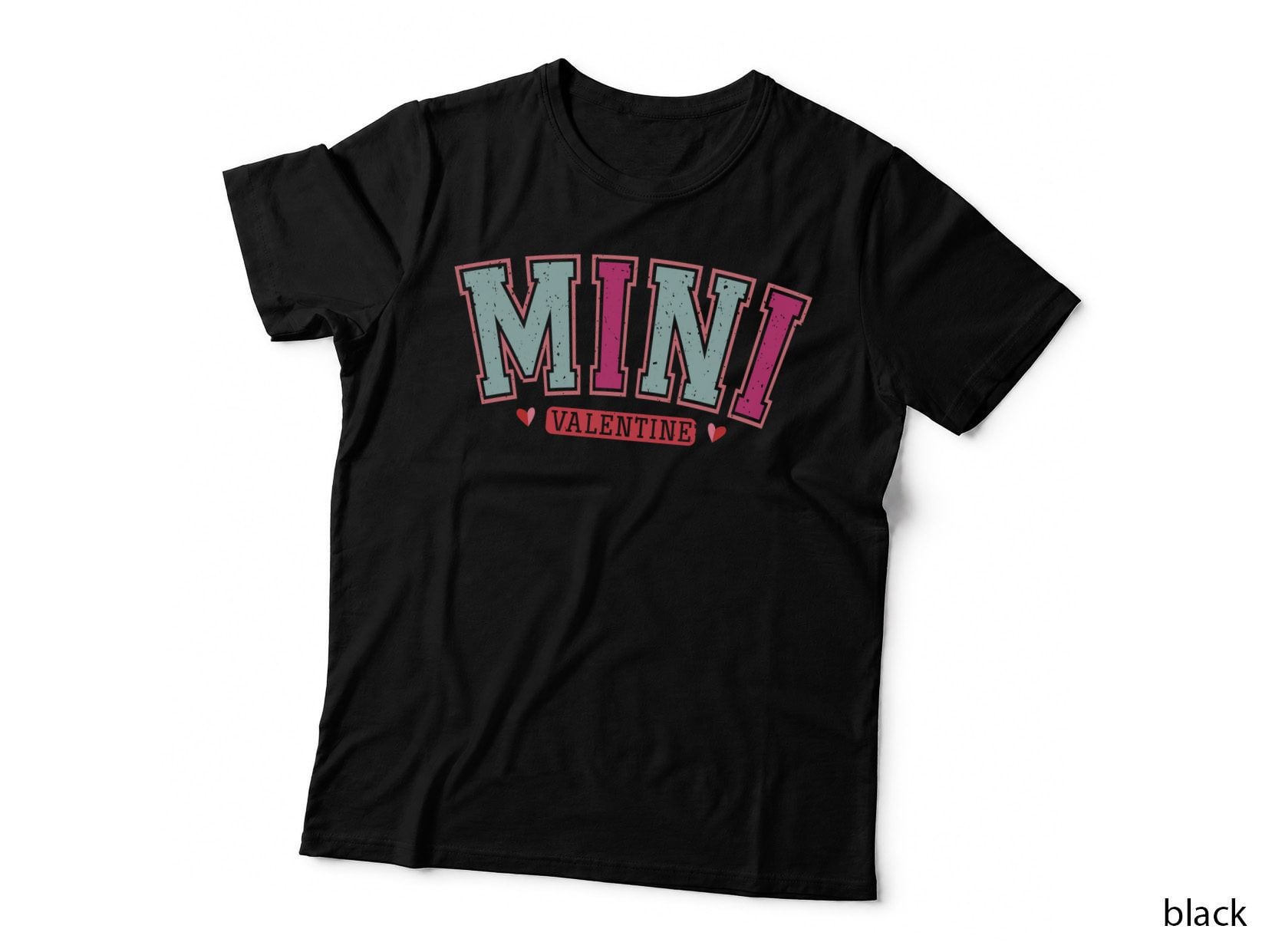 I'm with Stupid with Whatever Retro Cyan Pink Outlined Anti-Valentine T-Shirt