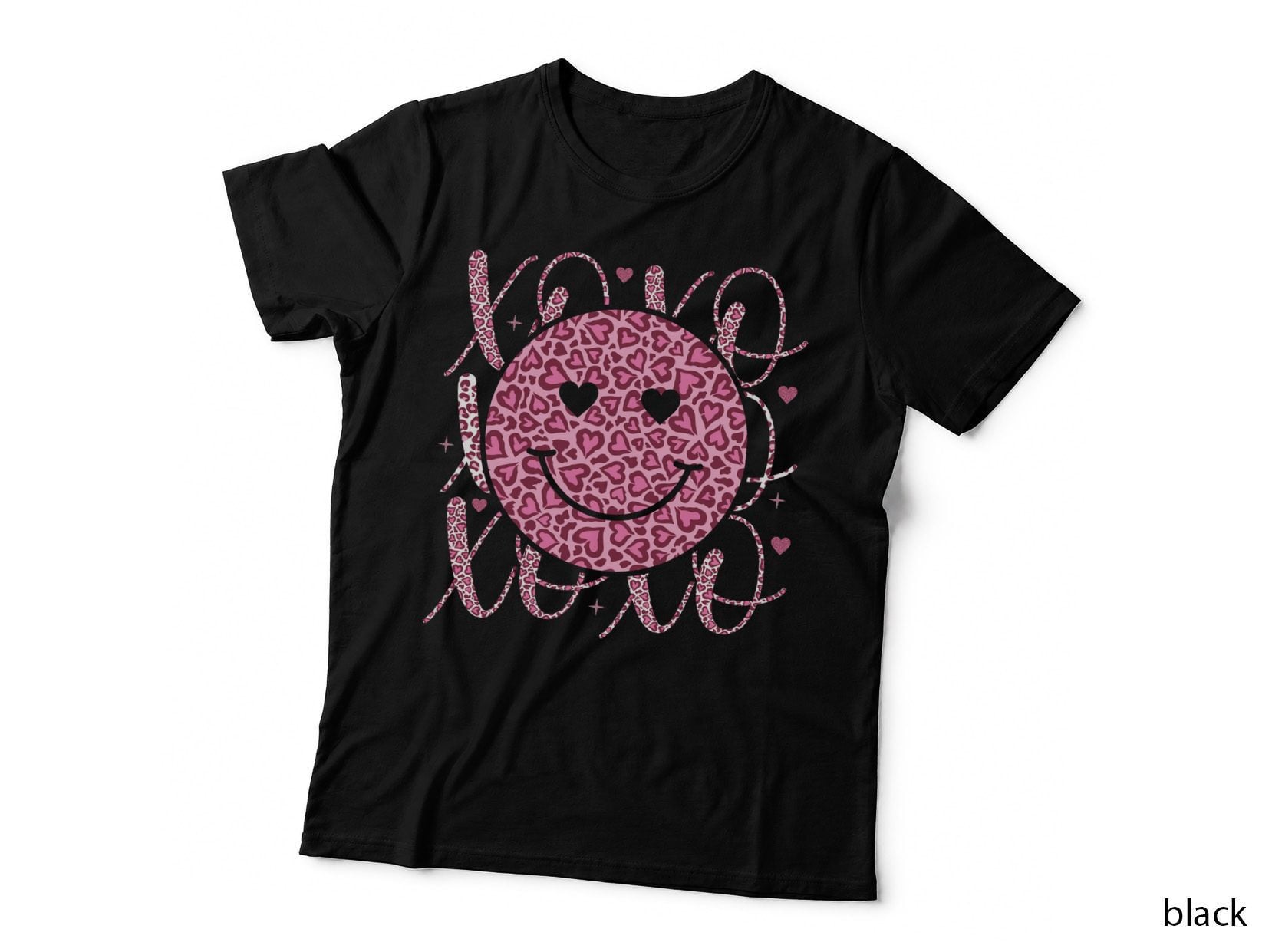 Large Crocheted Textured Heart with Xo Valentine Design T-Shirt