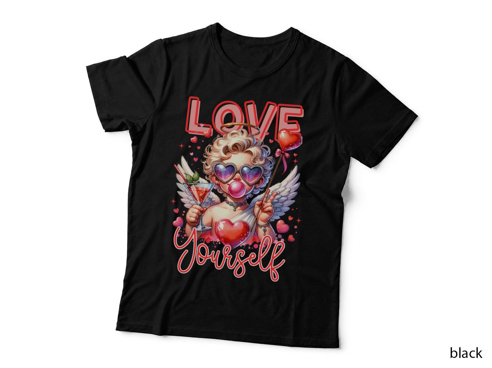 Love Yourself Angel Wings Heart T-Shirt
