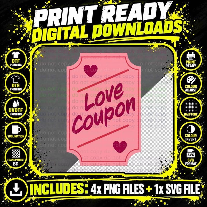 Minnie Coupon Love Pink White Hearts Stripe Romantic Png SVG Digital Bundle