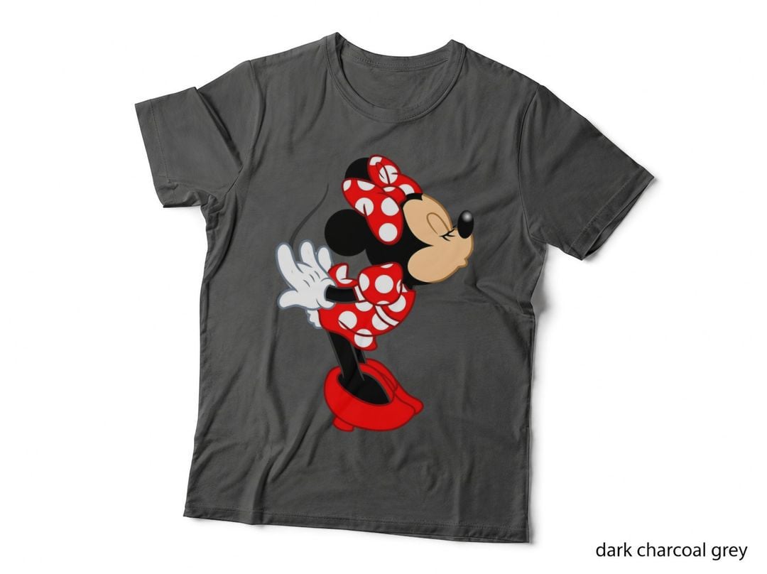 Minnie Red White Polka Dot Hearts Thumbs Cute T-Shirt