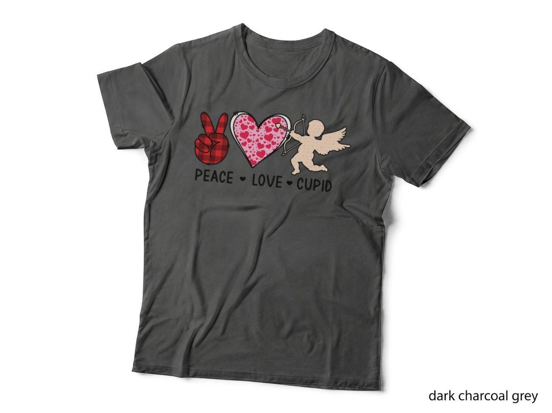 Peace Love Cupid Sign Heart Angel Romantic T-Shirt