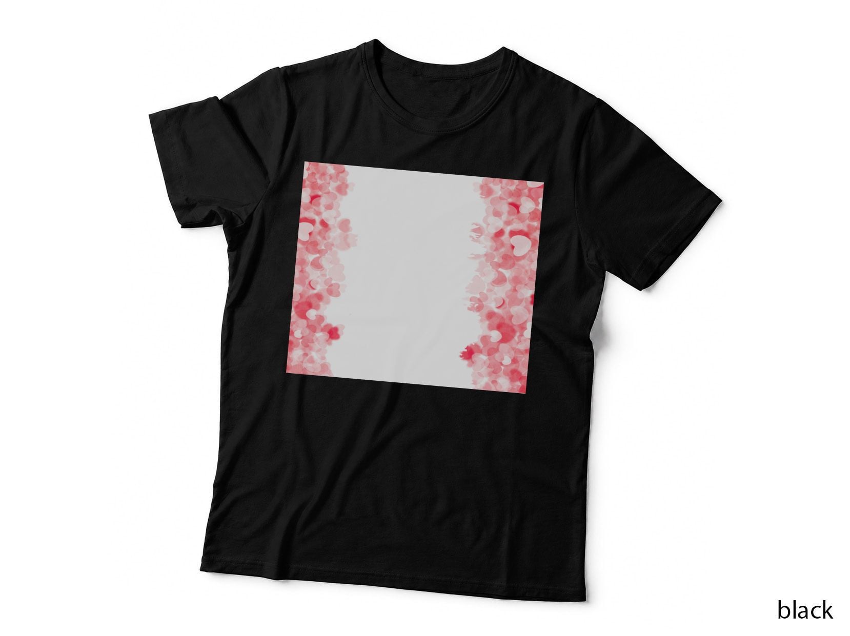 Pink Bokeh Hearts Soft Valentine Aesthetic T-Shirt