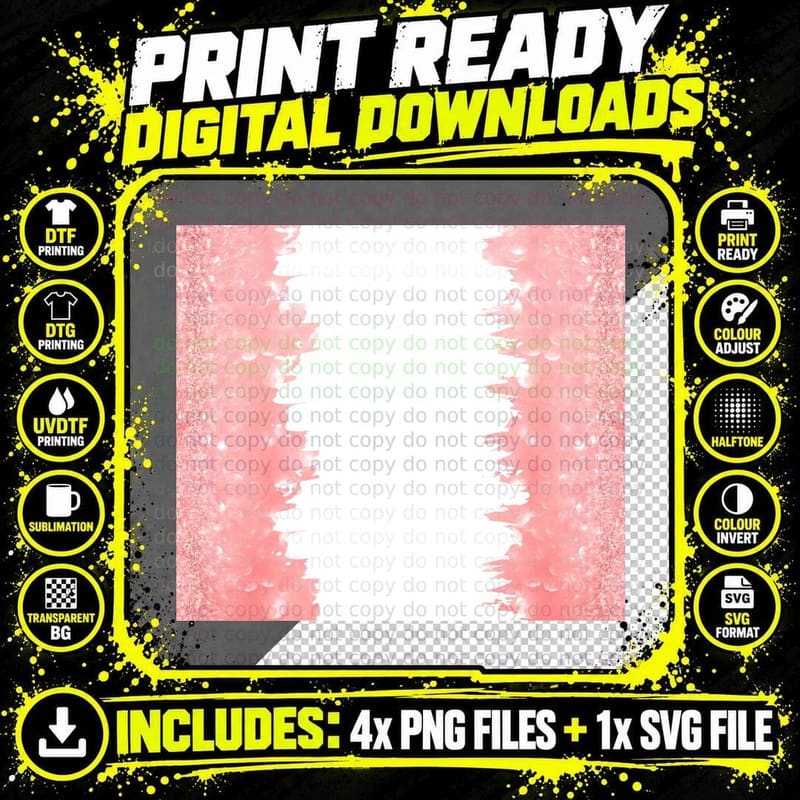 Pink Glitter Bokeh Sparkle Texture Luminous T-Shirt Png SVG Digital Bundle
