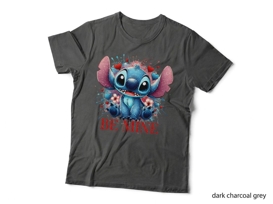 Stitch Be Mine Splatter Heart Emotion T-Shirt