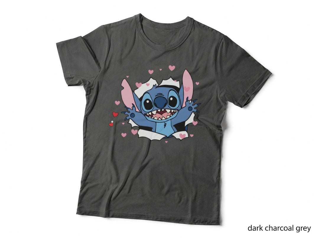 Stitch Comic Style Heart Splash T-Shirt