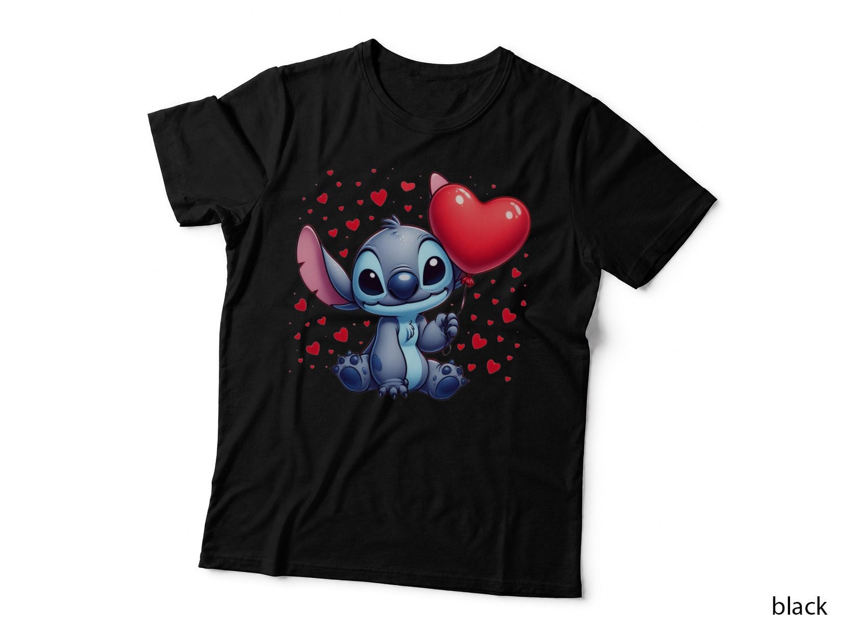 Stitch Holding Large Red Heart T-Shirt