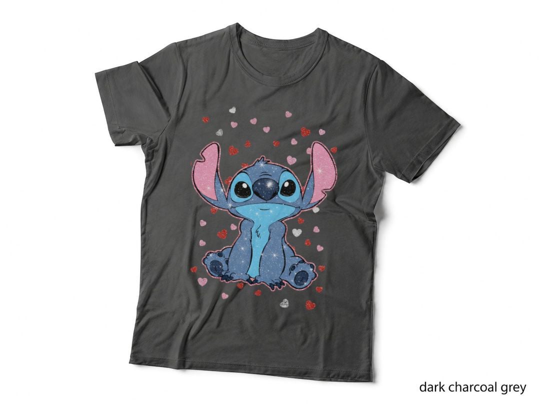 Stitch Sparkle Galaxy Hearts T-Shirt