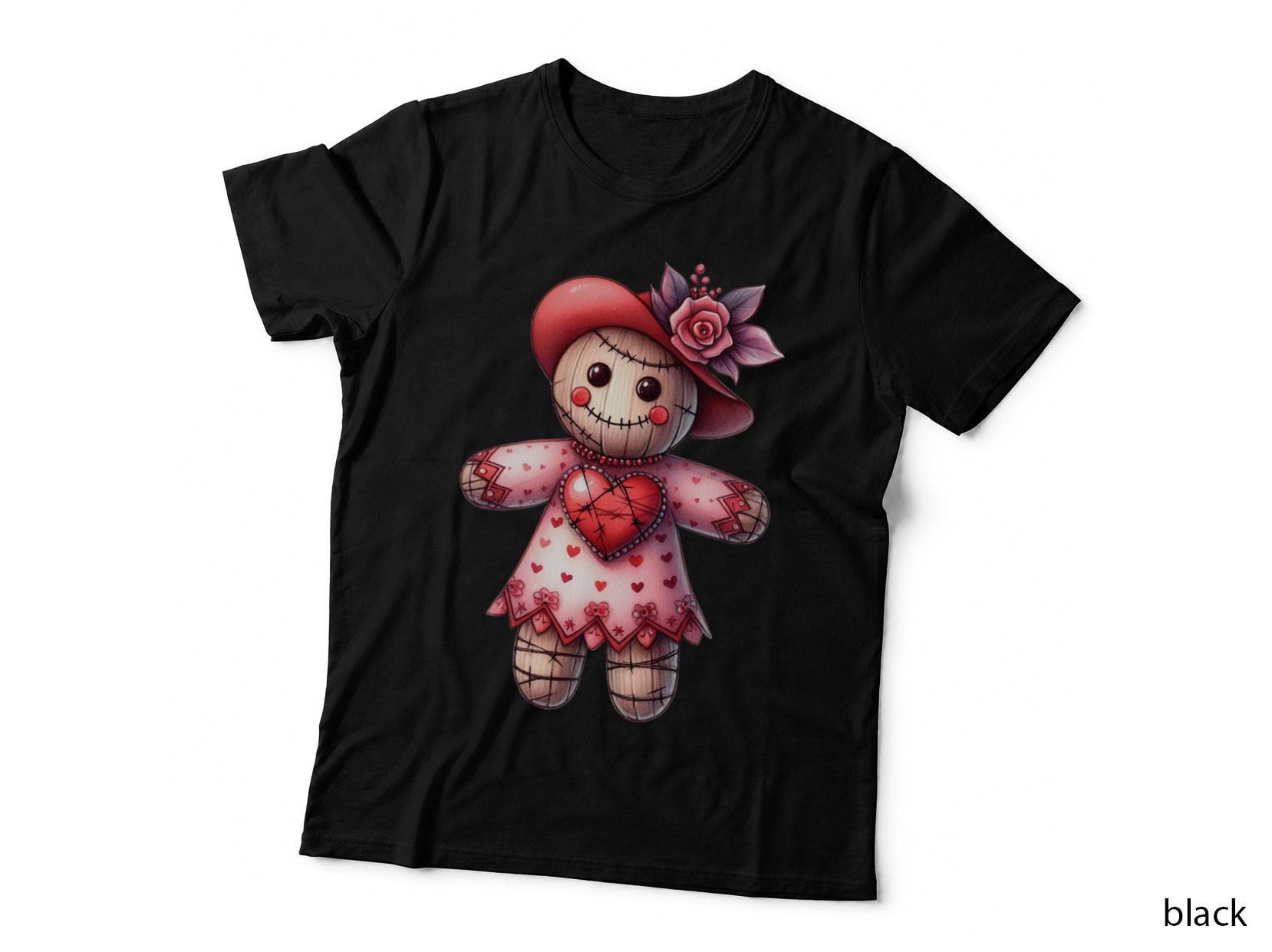 Voodoo Doll Heart Pins Dark Cute Gothic T-Shirt